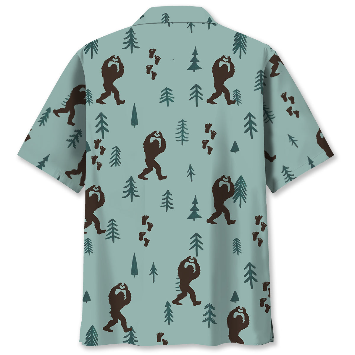 Bigfoot Silhouette Hawaiian Shirt Bigfoot Silhouette Hawaiian Shirt - Image 3
