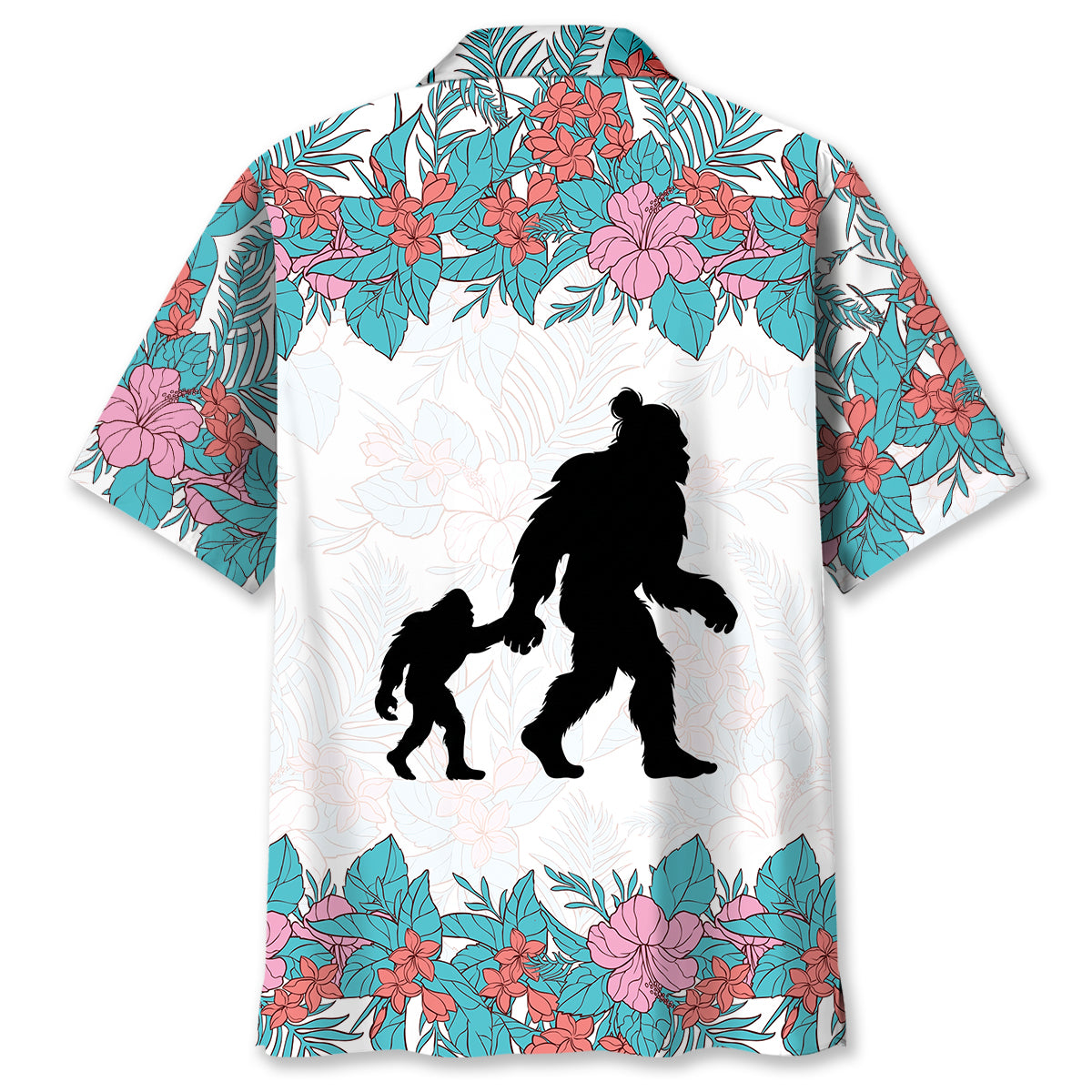 Bigfoot Hibiscus Floral Hawaiian Shirt Bigfoot Hibiscus Floral Hawaiian Shirt - Image 3