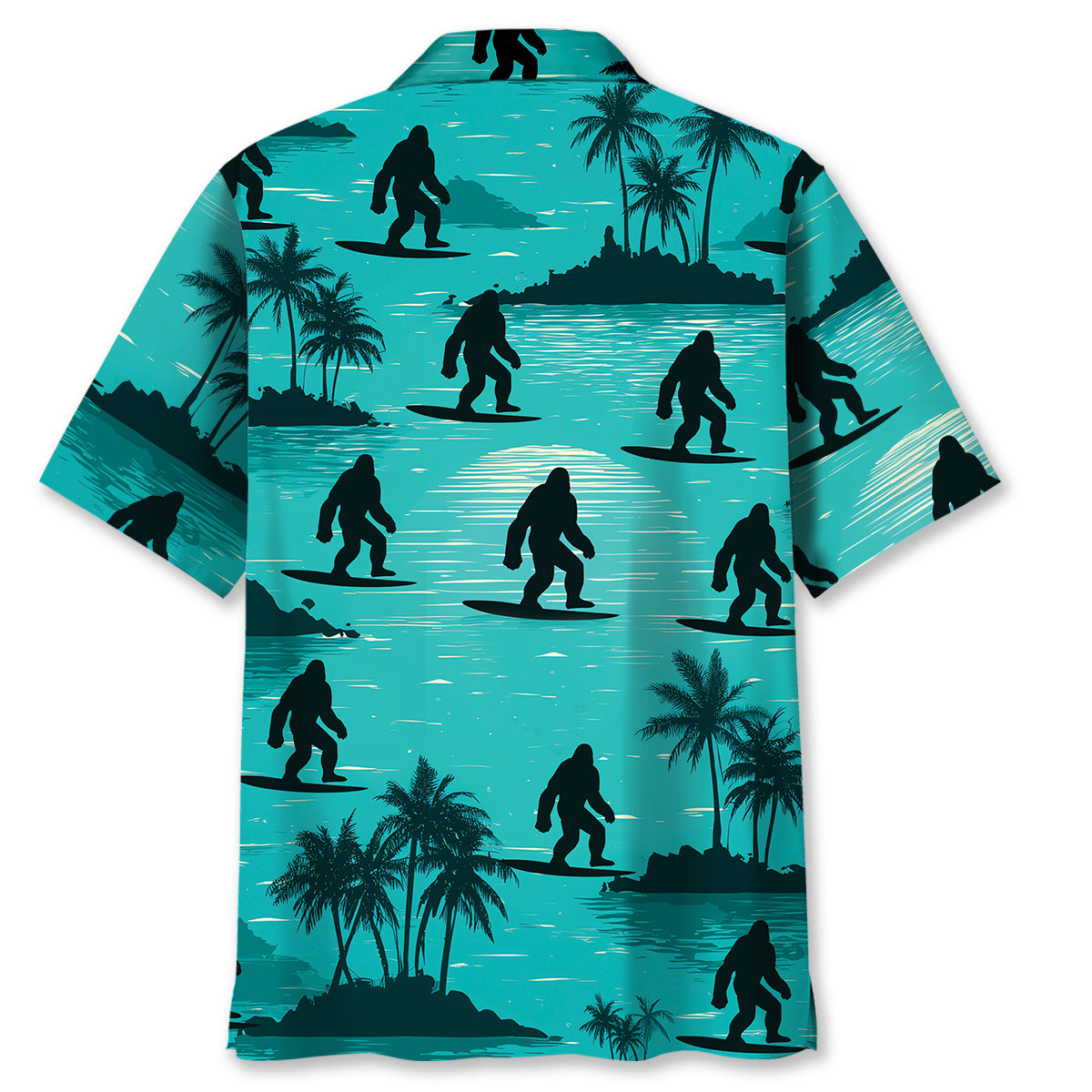 Bigfoot Surfing Beach Hawaiian Shirt Bigfoot Surfing Beach Hawaiian Shirt - Image 3