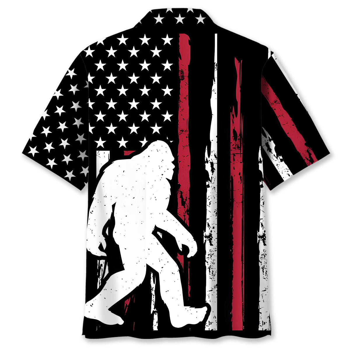 Vintage Bigfoot Patriotic Hawaiian Shirt Vintage Bigfoot Patriotic Hawaiian Shirt - Image 3