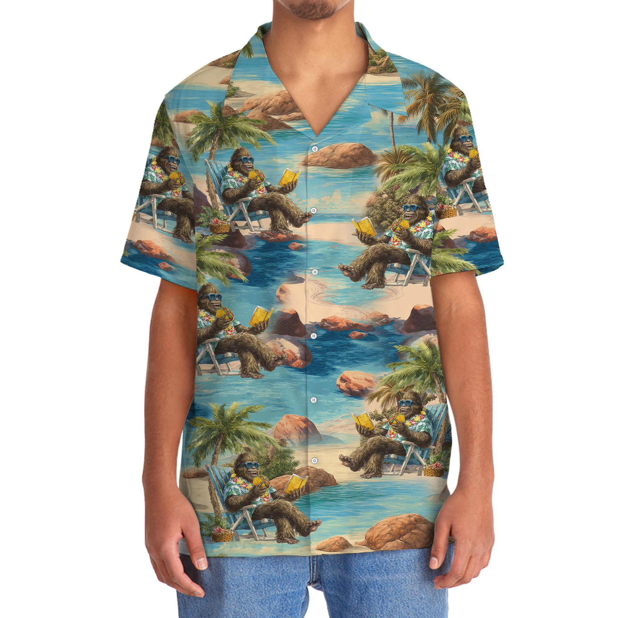 Funny Bigfoot Beach Taco Hawaiian Shirt Funny Bigfoot Beach Taco Hawaiian Shirt - Image 6
