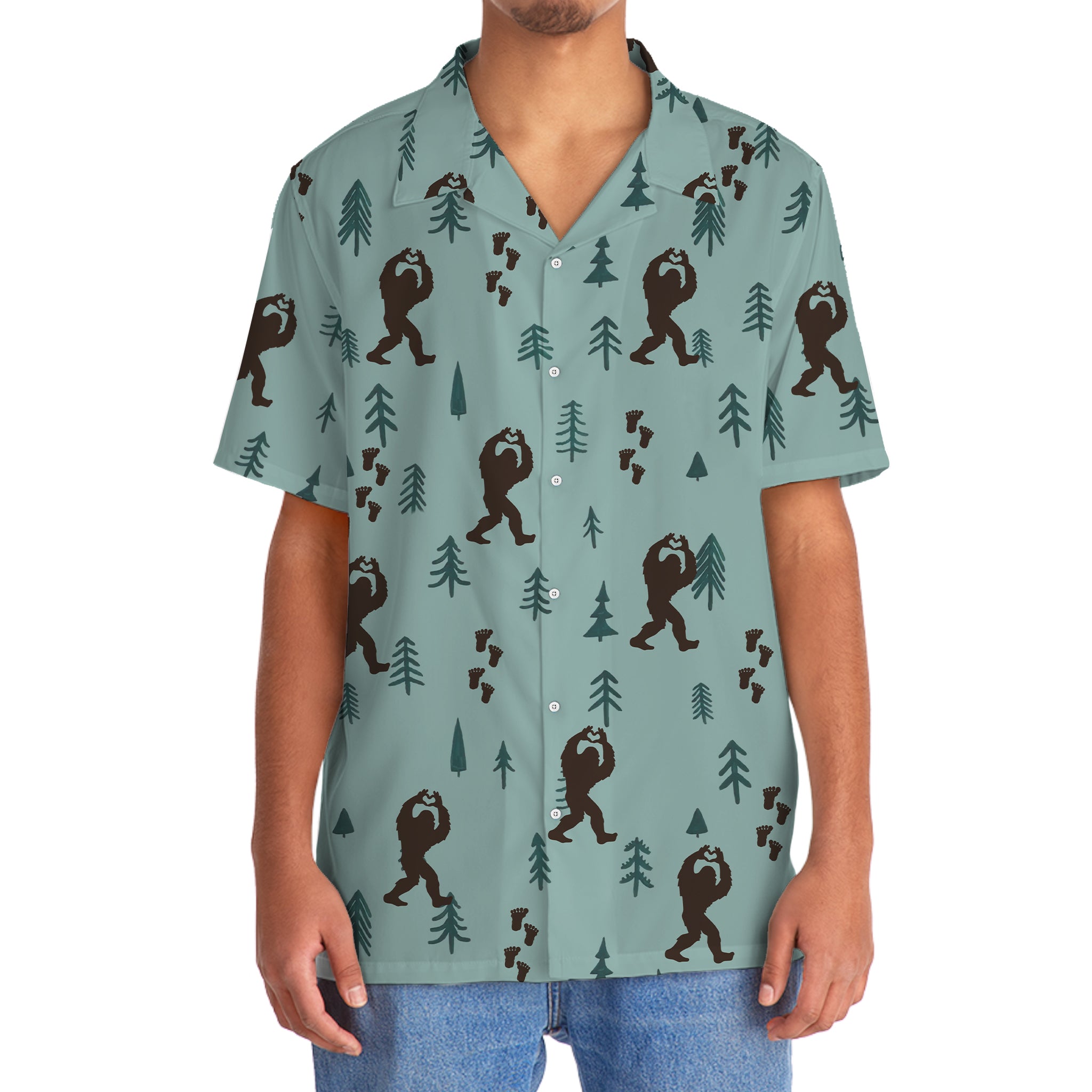 Bigfoot Silhouette Hawaiian Shirt Bigfoot Silhouette Hawaiian Shirt - Image 5