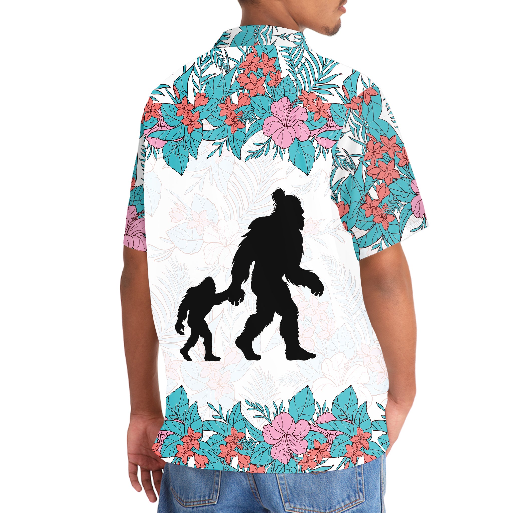 Bigfoot Hibiscus Floral Hawaiian Shirt Bigfoot Hibiscus Floral Hawaiian Shirt - Image 6