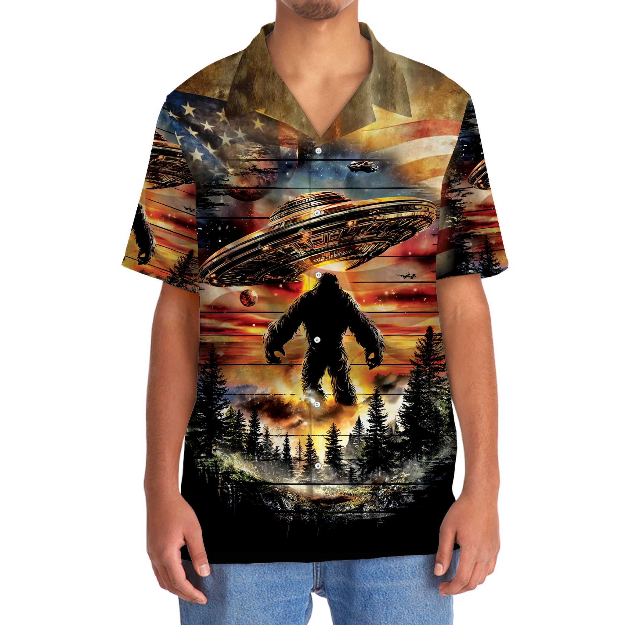 Bigfoot Legend America Hawaiian Shirt Bigfoot Legend America Hawaiian Shirt - Image 5