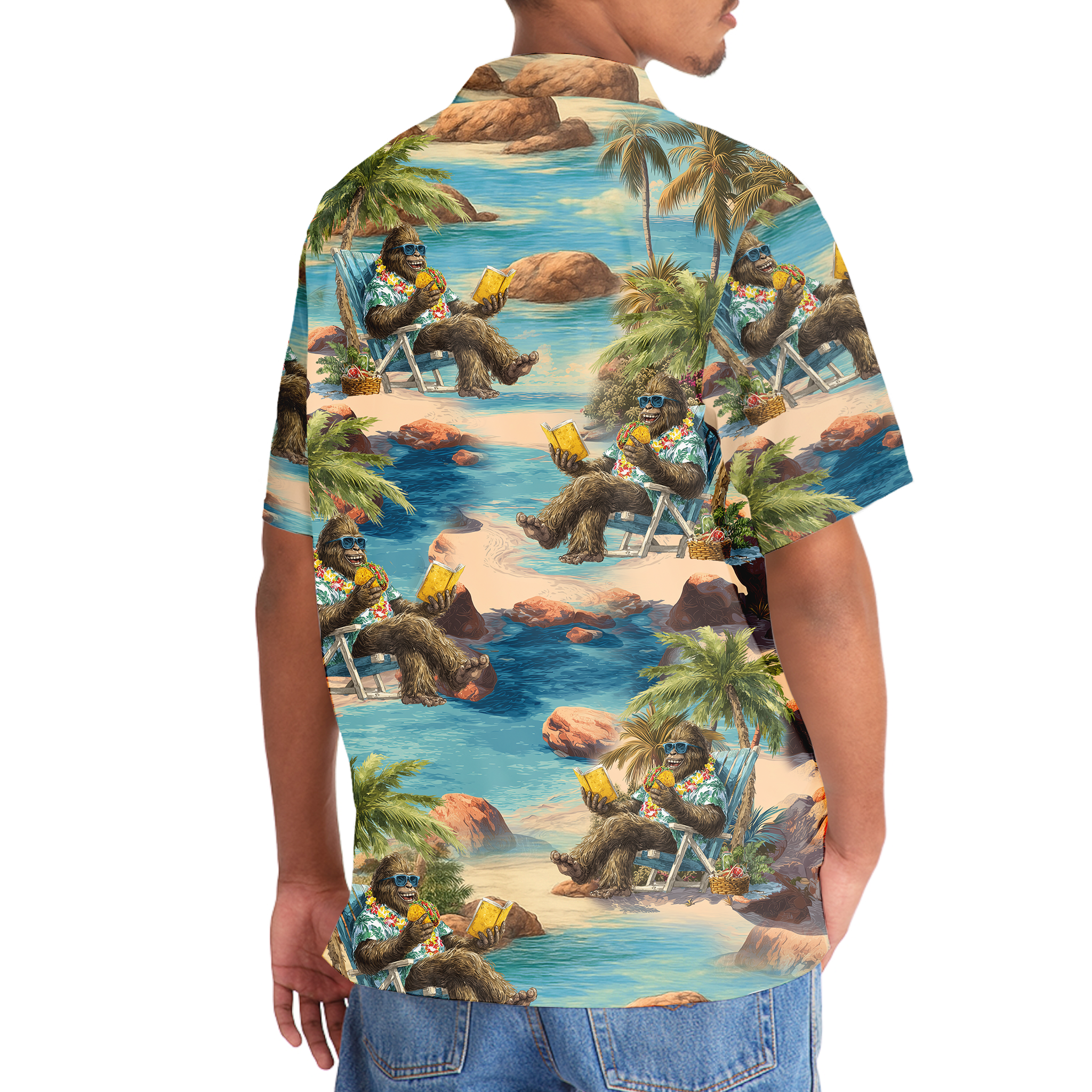 Funny Bigfoot Beach Taco Hawaiian Shirt Funny Bigfoot Beach Taco Hawaiian Shirt - Image 5