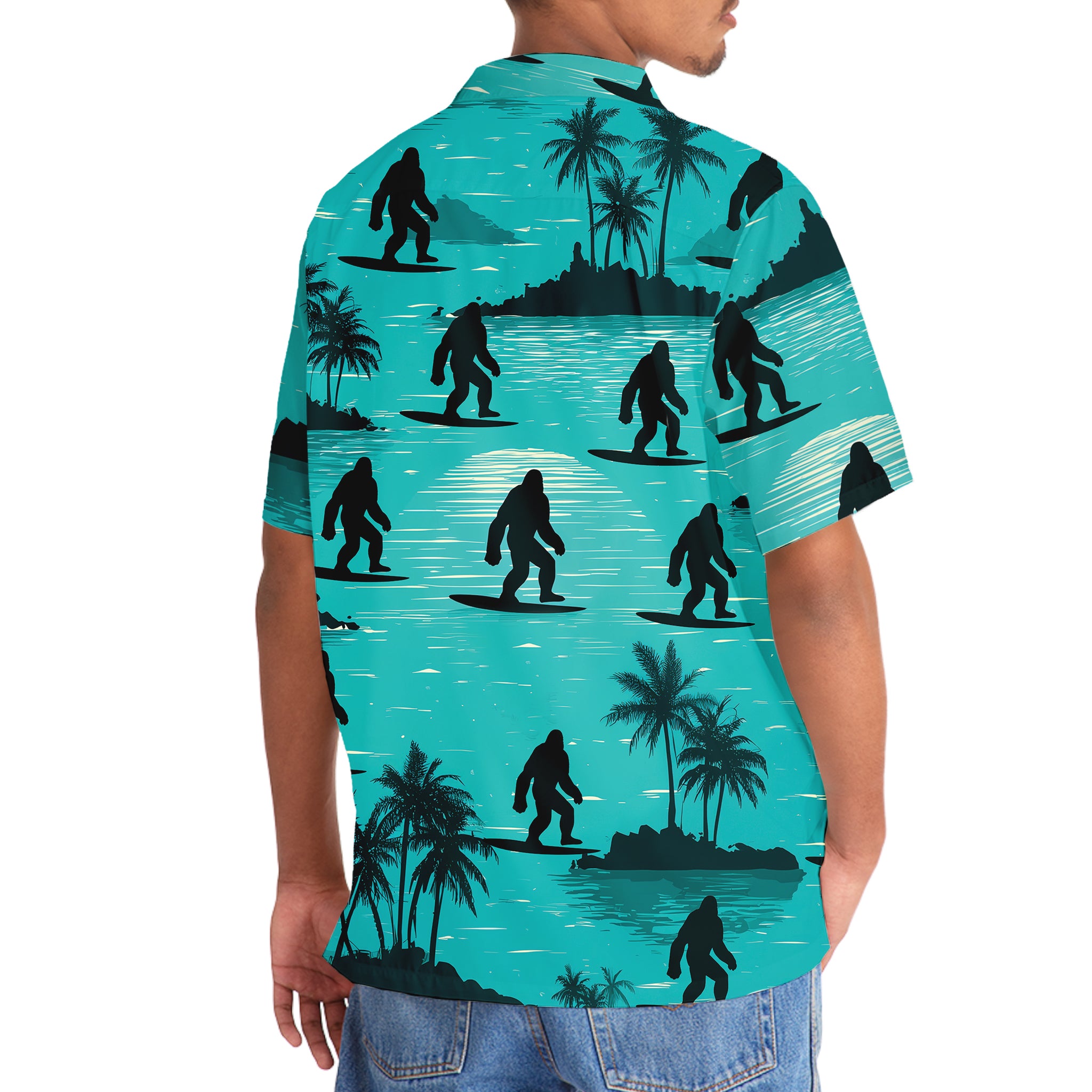 Bigfoot Surfing Beach Hawaiian Shirt Bigfoot Surfing Beach Hawaiian Shirt - Image 6