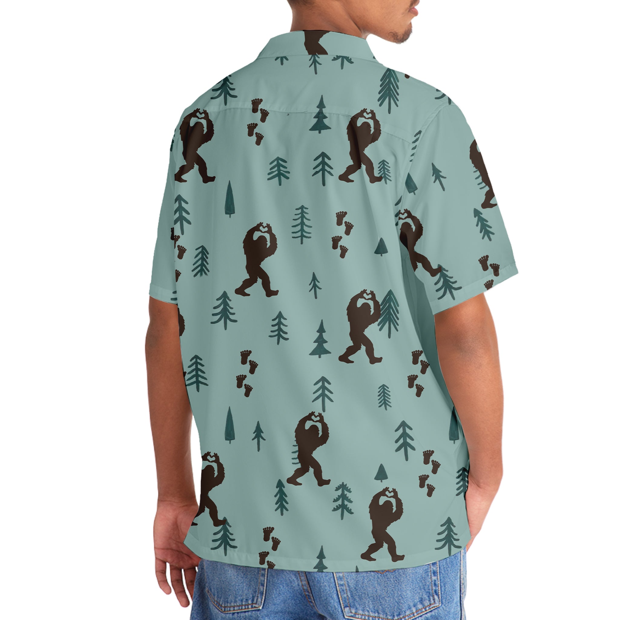 Bigfoot Silhouette Hawaiian Shirt Bigfoot Silhouette Hawaiian Shirt - Image 6