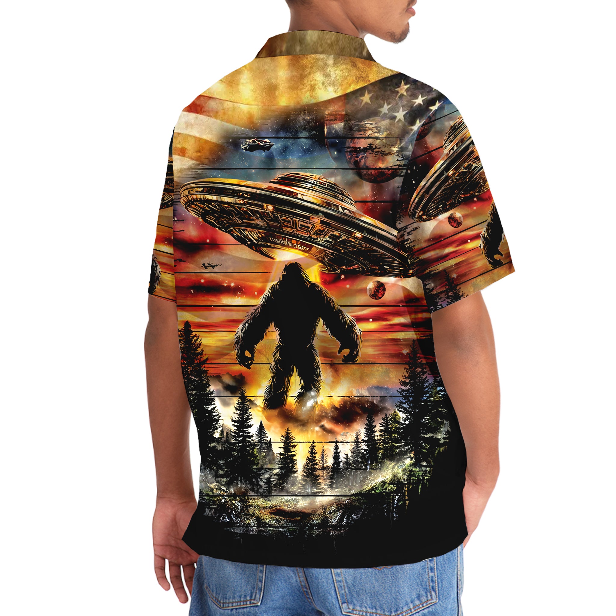 Bigfoot Legend America Hawaiian Shirt Bigfoot Legend America Hawaiian Shirt - Image 6