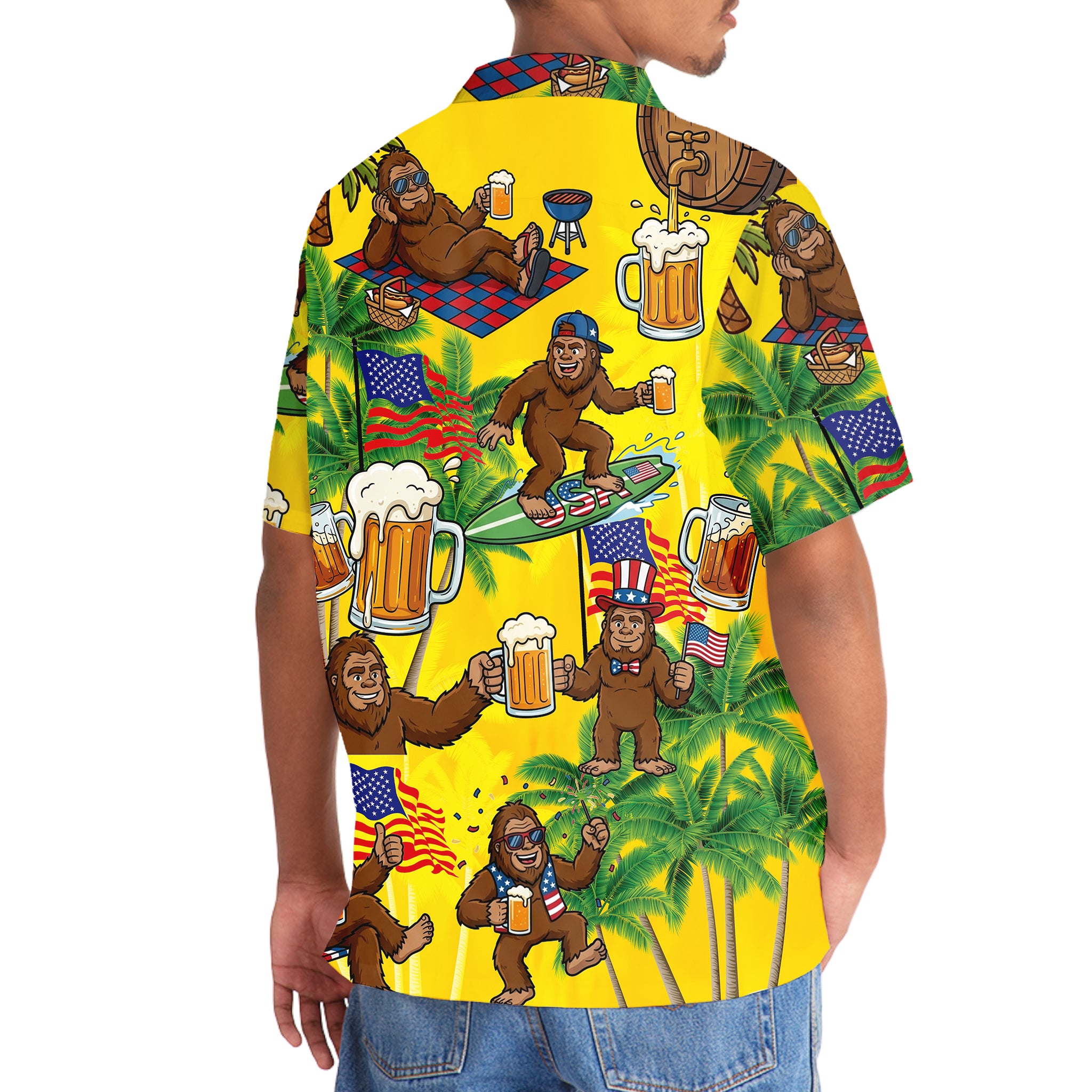 Bigfoot Beer America Funny Hawaiian Shirt Bigfoot Beer America Funny Hawaiian Shirt - Image 9