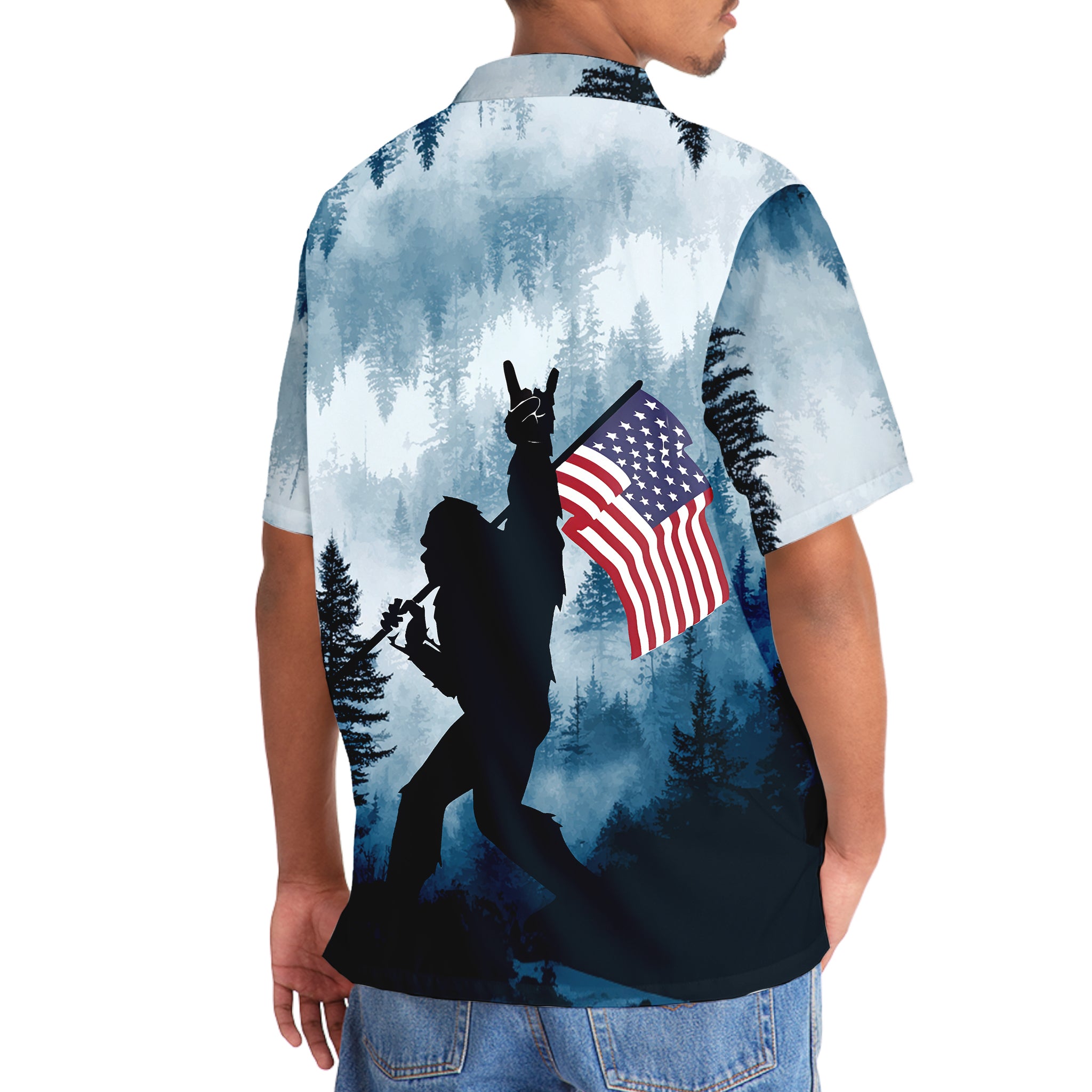 Bigfoot Patriotic Hawaiian Shirt Bigfoot Patriotic Hawaiian Shirt - Image 6