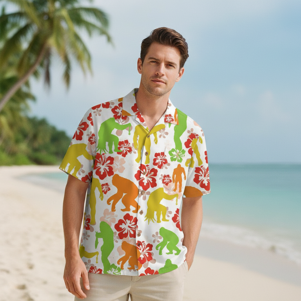 Tropical Bigfoot Funny Hawaiian Shirt Tropical Bigfoot Funny Hawaiian Shirt - Image 7