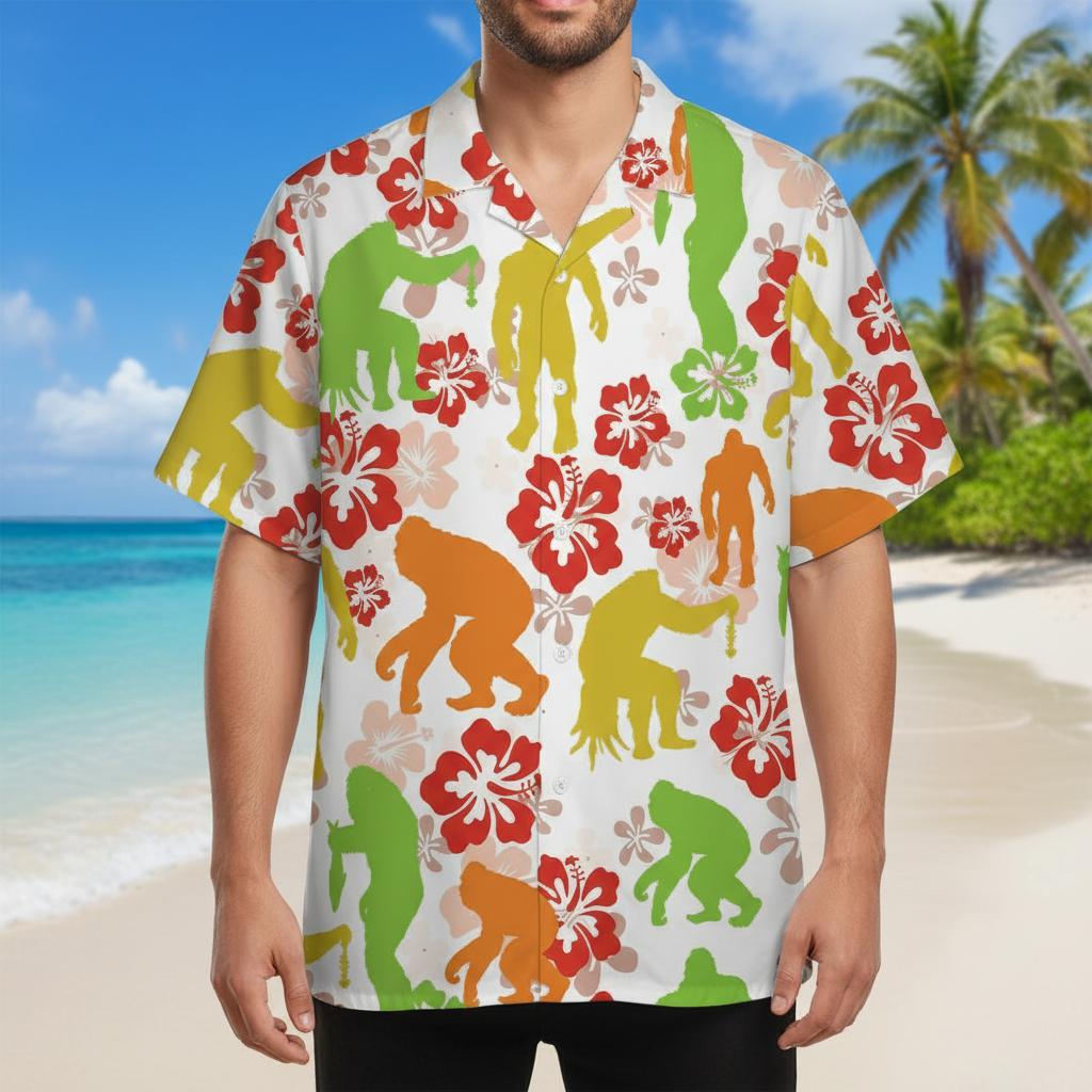 Tropical Bigfoot Funny Hawaiian Shirt Tropical Bigfoot Funny Hawaiian Shirt - Image 8