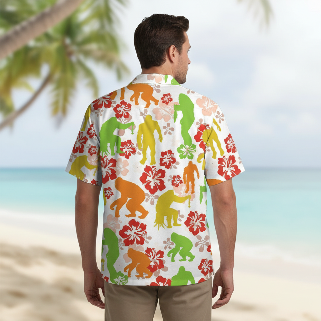 Tropical Bigfoot Funny Hawaiian Shirt Tropical Bigfoot Funny Hawaiian Shirt - Image 9
