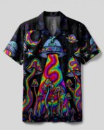 Psychedelic Ufo Mushroom Colorful Camp Shirt