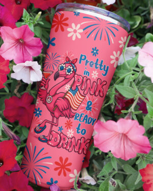 Pretty in Pink Flamingo Insulated Tumbler - 20oz 30oz 40oz