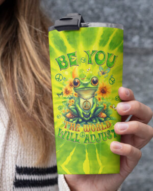 Be You the World Will Adjust Frog Tie Dye Insulated Tumbler - 20oz 30oz 40oz