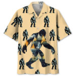 Bigfoot in Forest Hawaiian Shirt