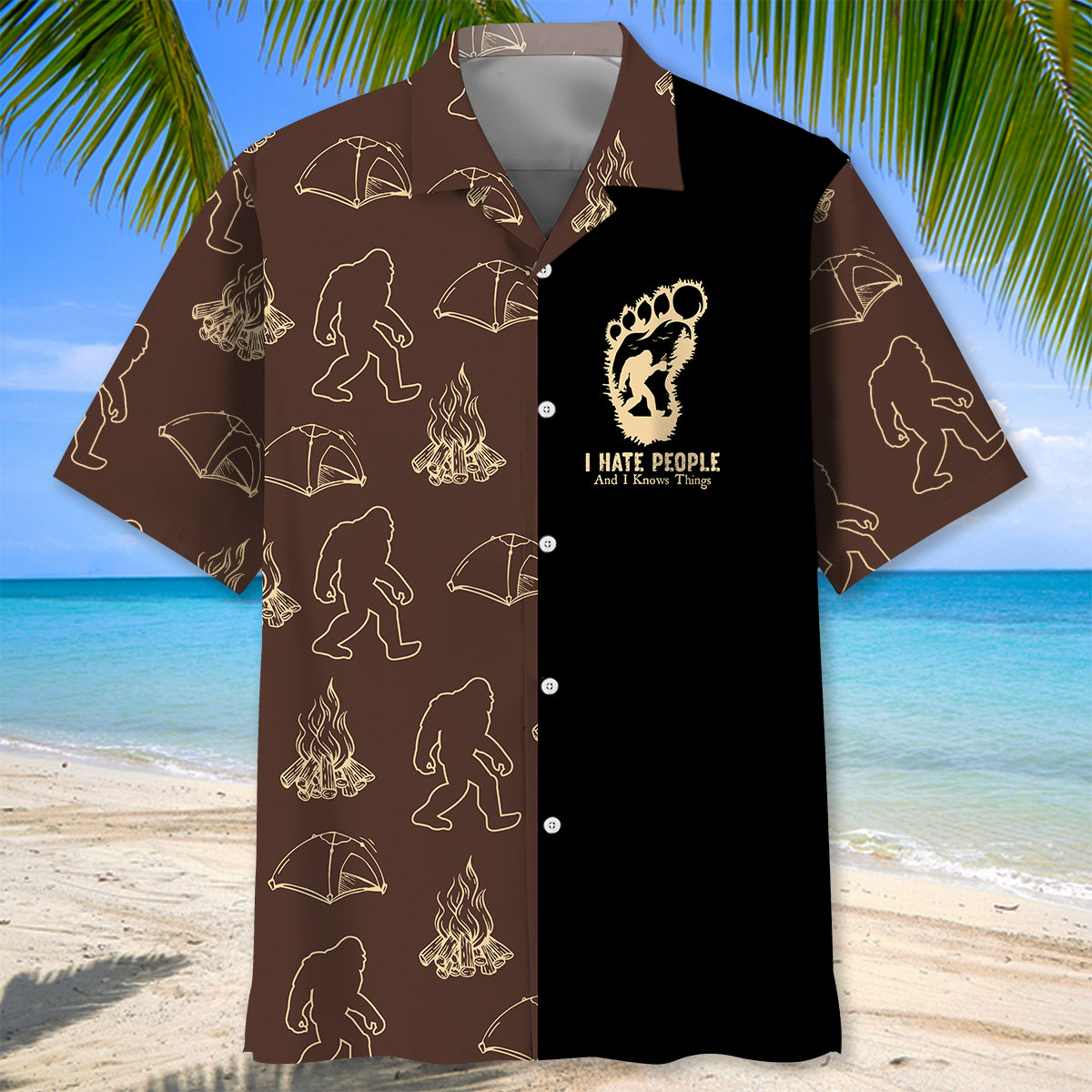 Bigfoot I Drink Coffee I Hate People Hawaiian Shirt Bigfoot I Drink Coffee I Hate People Hawaiian Shirt - Image 3