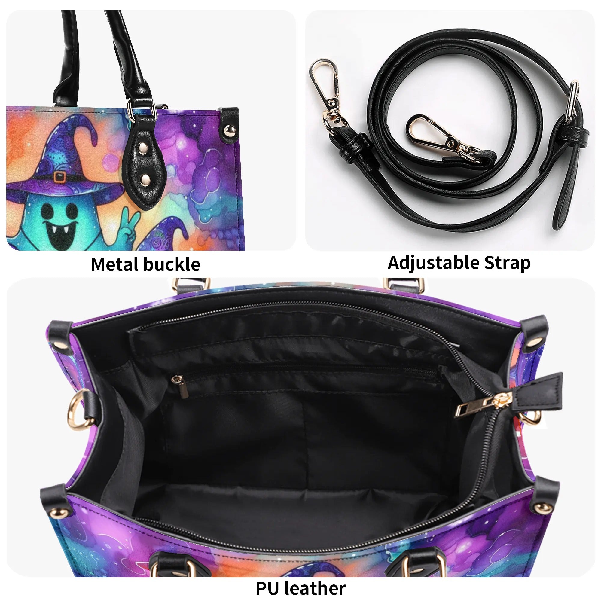 Peace Cute Ghost Halloween Leather Handbag download_1_dddfc3c5-07fe-4482-b936-5ddf9c534b8f.jpg