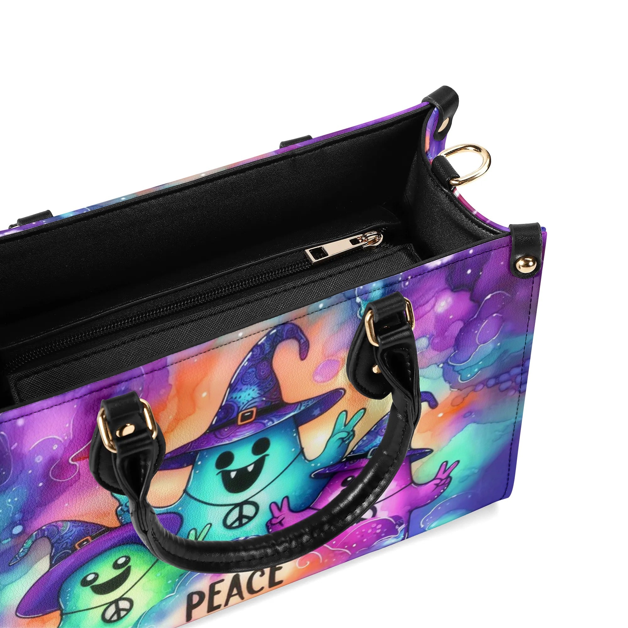 Peace Cute Ghost Halloween Leather Handbag download_2_e527c2d1-2ff3-49a1-a0b9-b02379977585.jpg