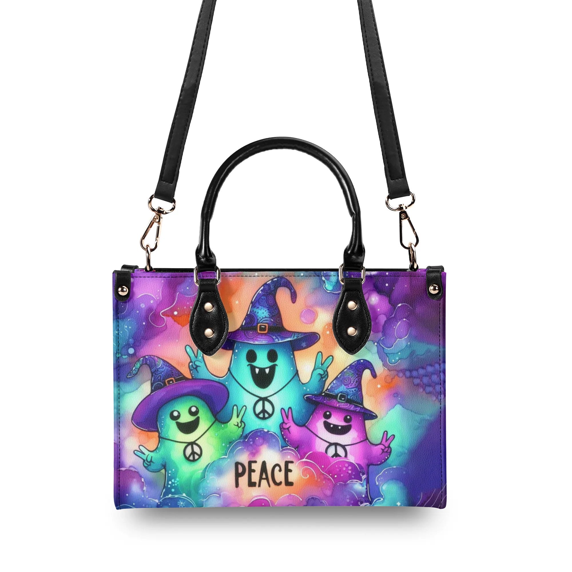 Peace Cute Ghost Halloween Leather Handbag download_5_315aa999-c2cd-4d43-bc0c-91e4cee7fda9.jpg