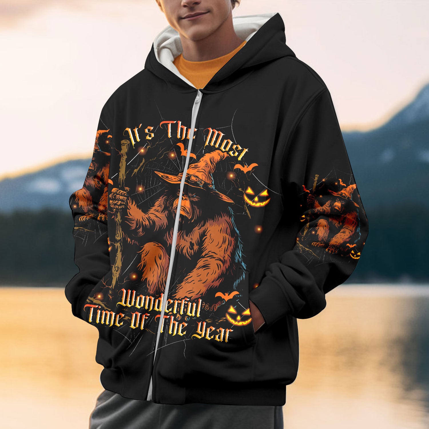 Bigfoot Most Wanderful Time Hawaiian Shirt Bigfoot Most Wanderful Time Hawaiian Shirt - Image 11
