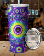 Peace Y'all Tie Dye Insulated Tumbler - 20oz 30oz 40oz
