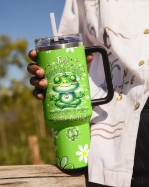 JUST BREATHE FROG TUMBLER