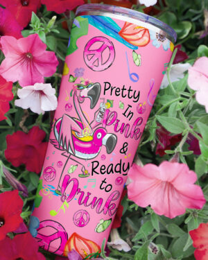 Pretty in Pink Flamingo Insulated Tumbler - 20oz 30oz 40oz