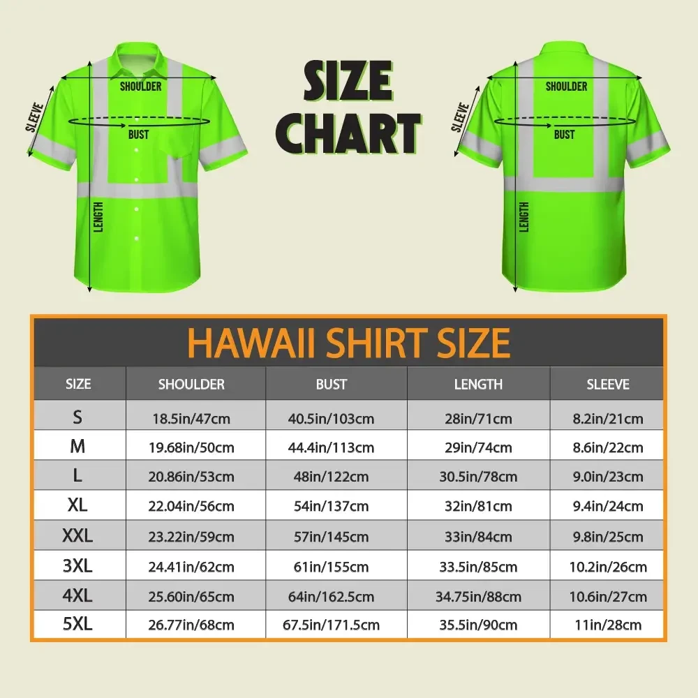 Green Neon Polynesian Tribal Hi Vis Hawaiian Shirt Lifestyle image of friends wearing green neon Polynesian tribal hi vis shirts at a beach party.